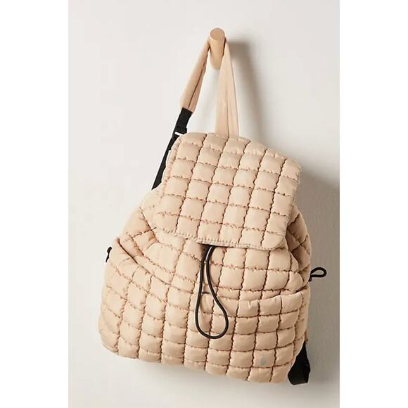 FREE PEOPLE Quilted Hiker Backpack Ivory NWT display picture 2